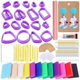 thumbnail image 1 of MesaSe Polymer Clay Cutters Kit 12 Colors Modeling Clay with Sculpting Clay Tools and Earrings Accessories Great for Clay Earrings  Jewelry Making and Crafts, 1 of 11