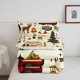 thumbnail image 5 of Catabedysis Modern Camping Pattern Twin Comforter Sets For Camper Gifts,Jungle Animals Deer Bedding Set For Boys,Multicolor,Polkadot Reversible,2-Piece,1 Comforter and 1 Pillowcase, 5 of 7
