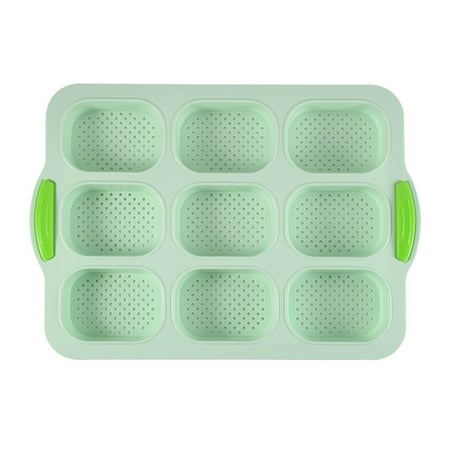 

Grandest Birch Stylish 9 Grids Non-stick Bread Baking Tray Anti-deformation Silicone Fashion Bakeware Bread Baking Mold for Indoor