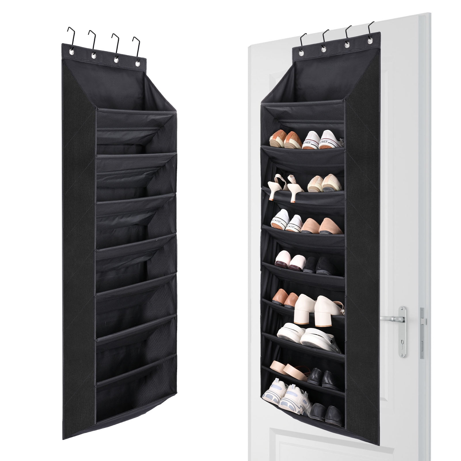Shoe Rack Retractable Shoe Cabinet Layered Partition Holders Hanging Basket Under Shelf Hanging Storage Bin Basket Home Neatening Storage Rack Portable Space saving White Walmart