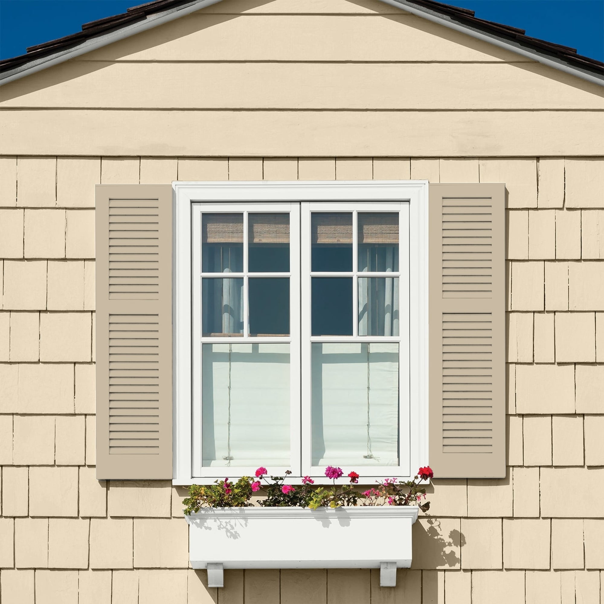 Glidden Fundamentals Dusty Trail / Beige, Satin Exterior Paint, 1 Quart