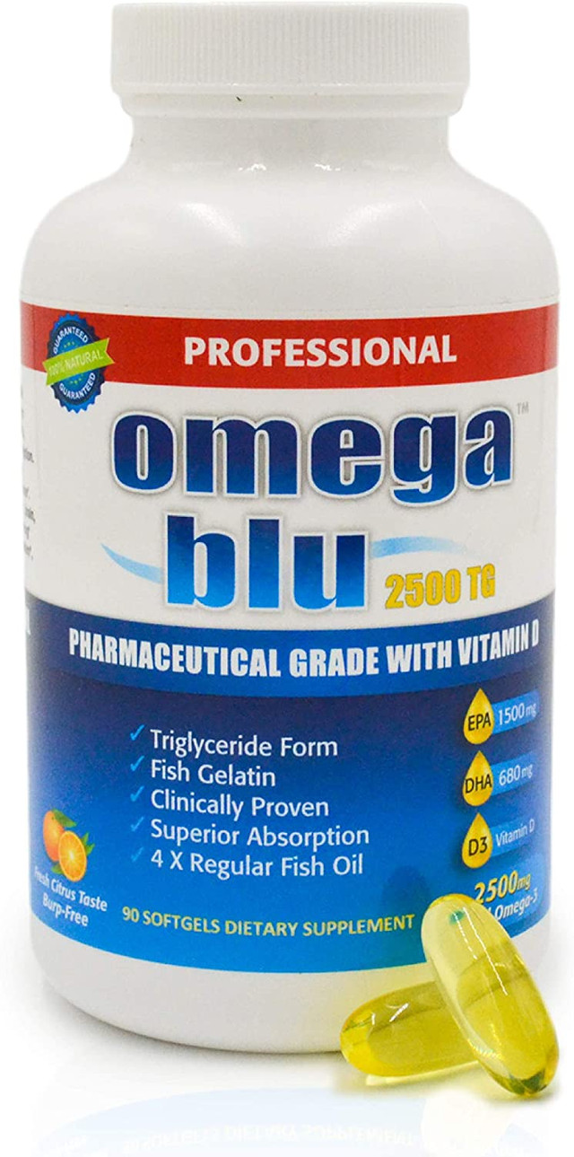 Omega Blu Triglyceride Form Triple Strength Omega 3 Fish