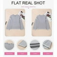 thumbnail image 2 of Sweaters for Women Solid Crewneck Loose Fit Long Sleeve Contrast Cable Knit Pullover Sweater Jumper Tops Light Gray S, 2 of 7