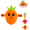 Carrot, variant on 2026 New Sensor Music Doll, Stuffed Doll Fruit Shape Happy Interaction Touch Sensitive Rich Sound Entertainment, 3 Modes, Parent-Child Interaction Fruit Sensor Beat Plush (Strawberry)