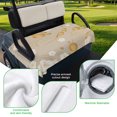 thumbnail image 5 of Golf Cart Seat Covers for 2 Seater,Yellow Flower Microfiber Cart Seat Towel Blanket,Japanese Style Floral Leaf on Linen Absorbent Breathable Non Slip Bench Seats Protector for Golf Course 51"x31", 5 of 9