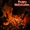 thumbnail image 3 of Toodour Orange Halloween Lights, 25ft 100 Count Incandescent Halloween String Lights, UL Certified Connectable Mini Bulbs Orange String Lights for Home, Garden, Porch, Halloween Party Decorations, 3 of 7