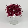 thumbnail image 2 of Organza and Satin Flower with Pearl Spray Burgundy (72 Flowers), 2 of 7