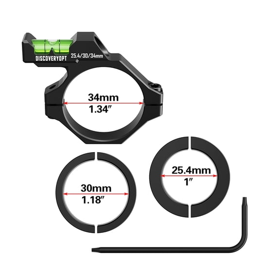 DISCOVERYOPT Multi-Compatible Scope Bubble Level Fits 25.4mm/30mm/34mm Tube Precision Alignment Tool