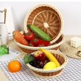 thumbnail image 2 of Rattan Storage Basket For Fruit Bread Vegetable  Plastic Tray Food Box For Storage Bowl, 2 of 13