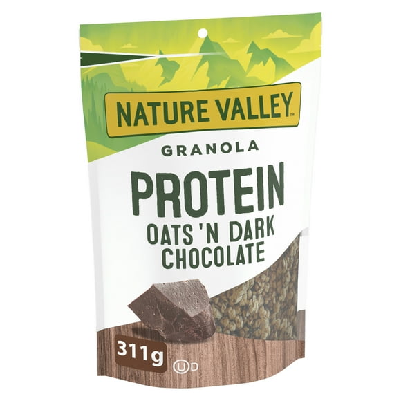 Nature Valley Protein Granola, Oats 'n Dark Chocolate, Healthy Snack and Cereal, 311 g, 311 g