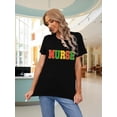 thumbnail image 3 of Camiseta NEWKA Nurse para mujer Juneteenth Nursing Life, 3 of 6