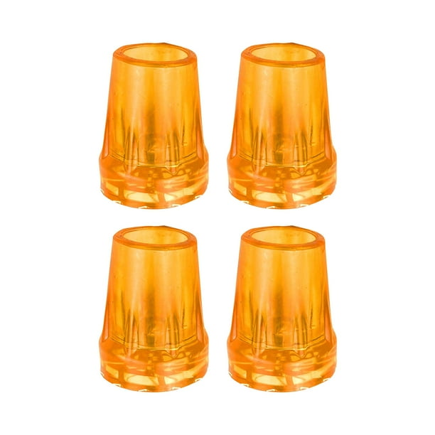 4 piezas de puntas de muleta, accesorios de repuesto, bastón reforzado de alta resistencia Agujero amarillo de 25 mm