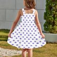 thumbnail image 5 of JDQJBZ Kids Toddler Girls Dress Sleeveless Button Front Layered Ruffle Hem with Pockets Sundress, 5 of 5