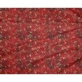 thumbnail image 4 of oneOone Polyester Lycra Tissu Rouge Batik Tissu pour Robe Tissu Imprimé Tissu au Mètre 56 Pouces de Large, 4 of 4