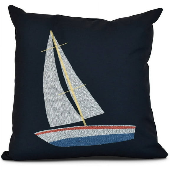 Simply Daisy, Set Sail, Geometric Print Outdoor Pillow
