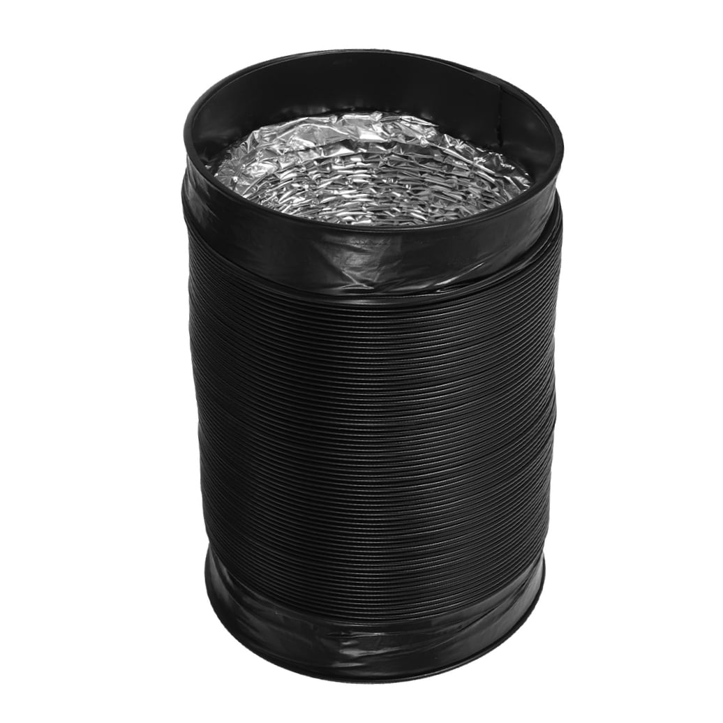 OUNONA Heavy Duty Exhaust Hose Replacement for Dryer Use Flexible Aluminum Vent Hose High Temperature Resistance Black 4 Inch