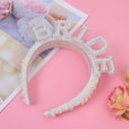 thumbnail image 3 of Hzzsbu Pearl Bride To Be Sash Headband and Veil Set, Bridal Headband Tiara for Bridal Shower Wedding Hen Party Decorations Supplies, 3 of 7