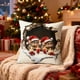 thumbnail image 5 of Funda de cojín de lino con estampado navideño | Funda de cojín cuadrada para sofá | Funda de cojín decorativa para sala de estar y cafetería, 5 of 5