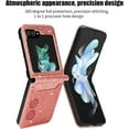 thumbnail image 4 of for Samsung Galaxy Z Flip 5 Case with Card Holder for Women, Bling Glitter Premium Leather Wallet Phone Case Protective Cover for Samsung Galaxy Z Flip5 5G XKK Rose Gold, 4 of 17