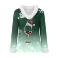thumbnail image 5 of Splozh Fall Outfits for Women 2025 Trendy Women Fashionable Winter Christmas Printed V Neck Long Sleeved Corset T Shirt Top Dark Green,3XL, 5 of 5