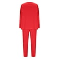 thumbnail image 5 of VBTAPA Womens Solid Sweatsuit Long Sleeve Track Suit Sets Crewneck Top and Sweatpants 2 Piece Set 2025 Fall Winter Outfits Prime Sales Today Red XXL, 5 of 7