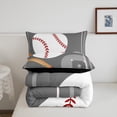 thumbnail image 4 of Baseball Bedding Set Queen Size Baseball Comforter&nbsp;Set Teens,Sports Theme Bed Comforter&nbsp;Sets Grey Ball Gaming Quilt Bed Set Bedroom Decor with 2 Pillowcases, 4 of 6