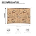 thumbnail image 4 of Fotbe Brown Mushrooms Reusable Cosmetic Bag Makeup Bag for Women Large Travel Cosmetic Pouch Girls' Make Up Organizer, 4 of 8