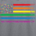 thumbnail image 3 of CafePress - Rainbow American Flag Sweatshirt - Crew Neck Sweatshirt, 3 of 4