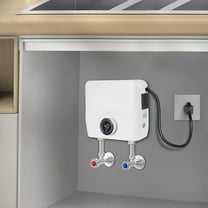 Hot Water Heater, Instant Hot Water Heater AC110V, 50-60HZ 3000W Knob Remote Control Modern White Electric Water Heater