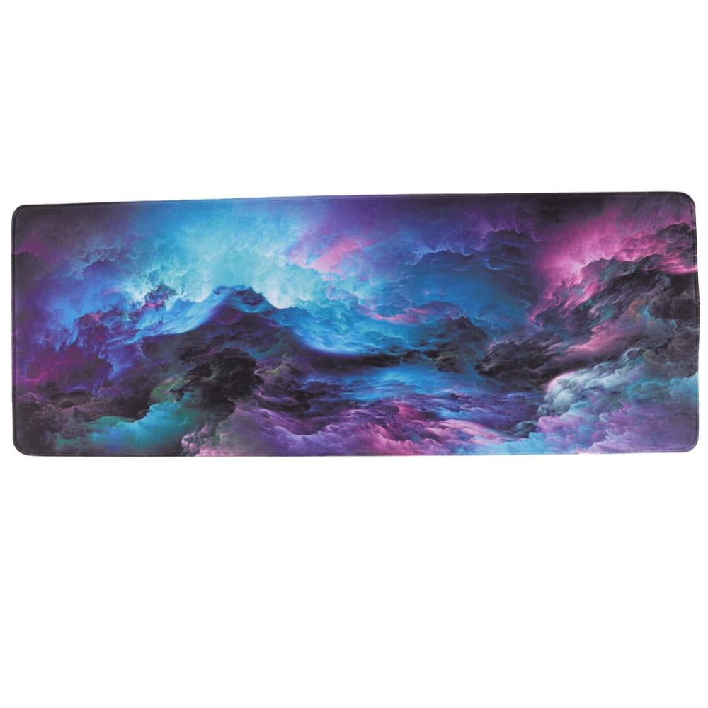 XXl Mouse Pad Mat Extra Large 90x40cm Purple Yellow Green Floral 