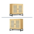 thumbnail image 6 of JTAOT Sideboard Buffet Storage Accent Cabinet Modern Kitchen Table Woven Wicker Doors, 6 of 8
