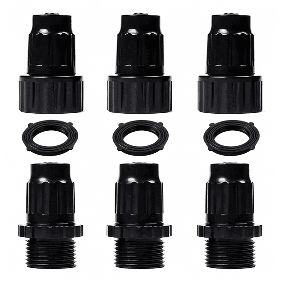 ICERUN 3 Sets Expandable Garden Water Hose Mender Fittings Male Female Repair Kit Faucet Adapter Water Hose Connectors with Extra Rubber Washers Expandable Hose Repair Kit