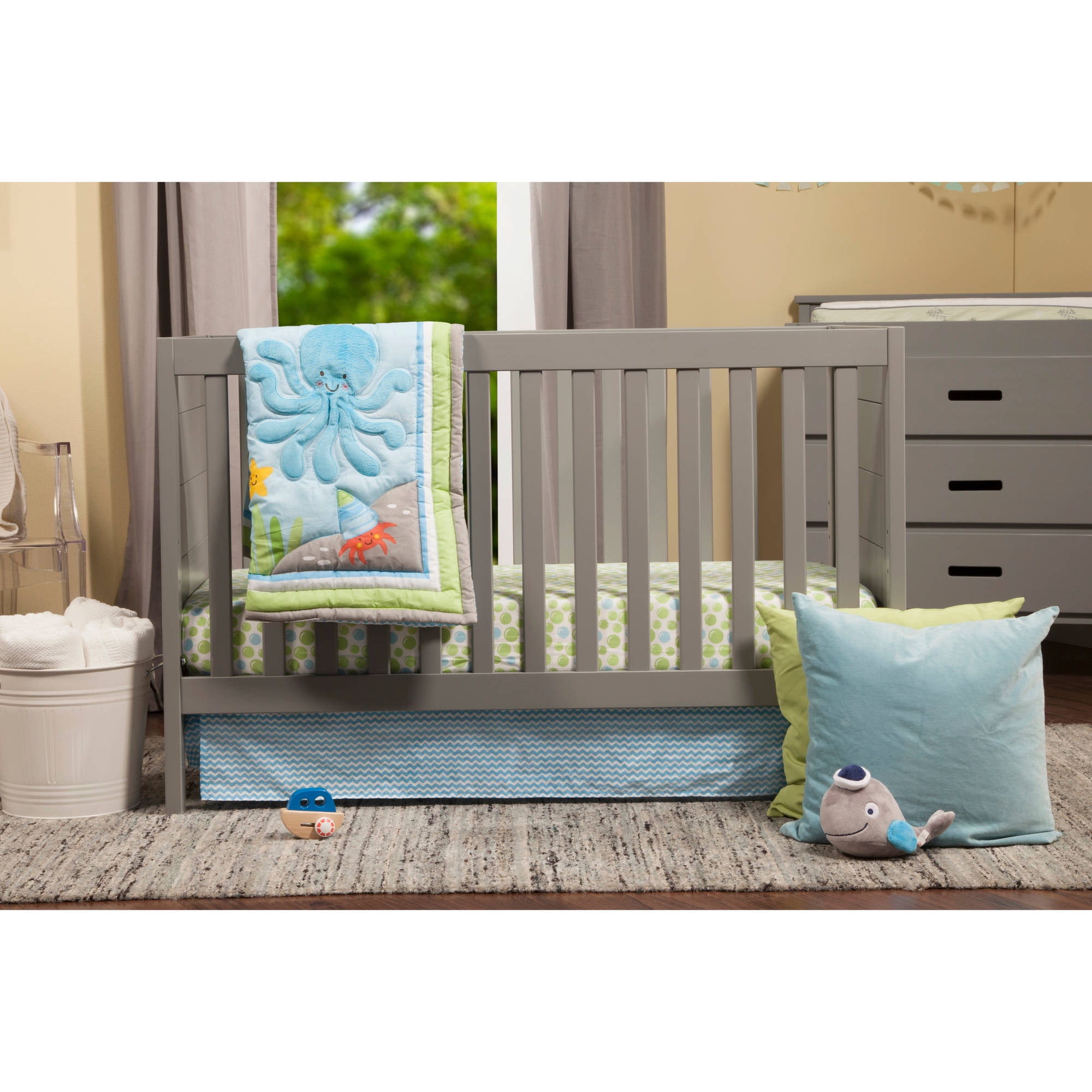 Baby Mod Modena 3 In 1 Convertible Crib Gray Walmart Com