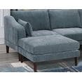 thumbnail image 6 of Living Room Classic 6pc Modular Sectional set 2x Armless Chair 2x Corner Wedge 2x Ottoman Mineral Morgan Fabric Cushion Couch, 6 of 9