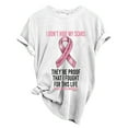 thumbnail image 3 of Lroveb Breast Cancer Awareness Shirts for Women I DON'T HIDE MY Women's T Shirt Pink Ribbon Graphic Tees White, 3 of 4