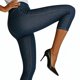 thumbnail image 5 of Pincandy Women's Solid Color Stretch Denim Leggings - 2 Pockets, 7/8 Length, Skinny Fit, Ideal for Gym, Workout & Casual Lifestyles, 5 of 7