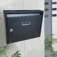 thumbnail image 4 of Mailbox Wall Mount Post Mail Lockable Mail Box with Combination Locking Front Door Letterbox Suggestion Box Newspaper Magazines Letters Receive Case Black, 4 of 8