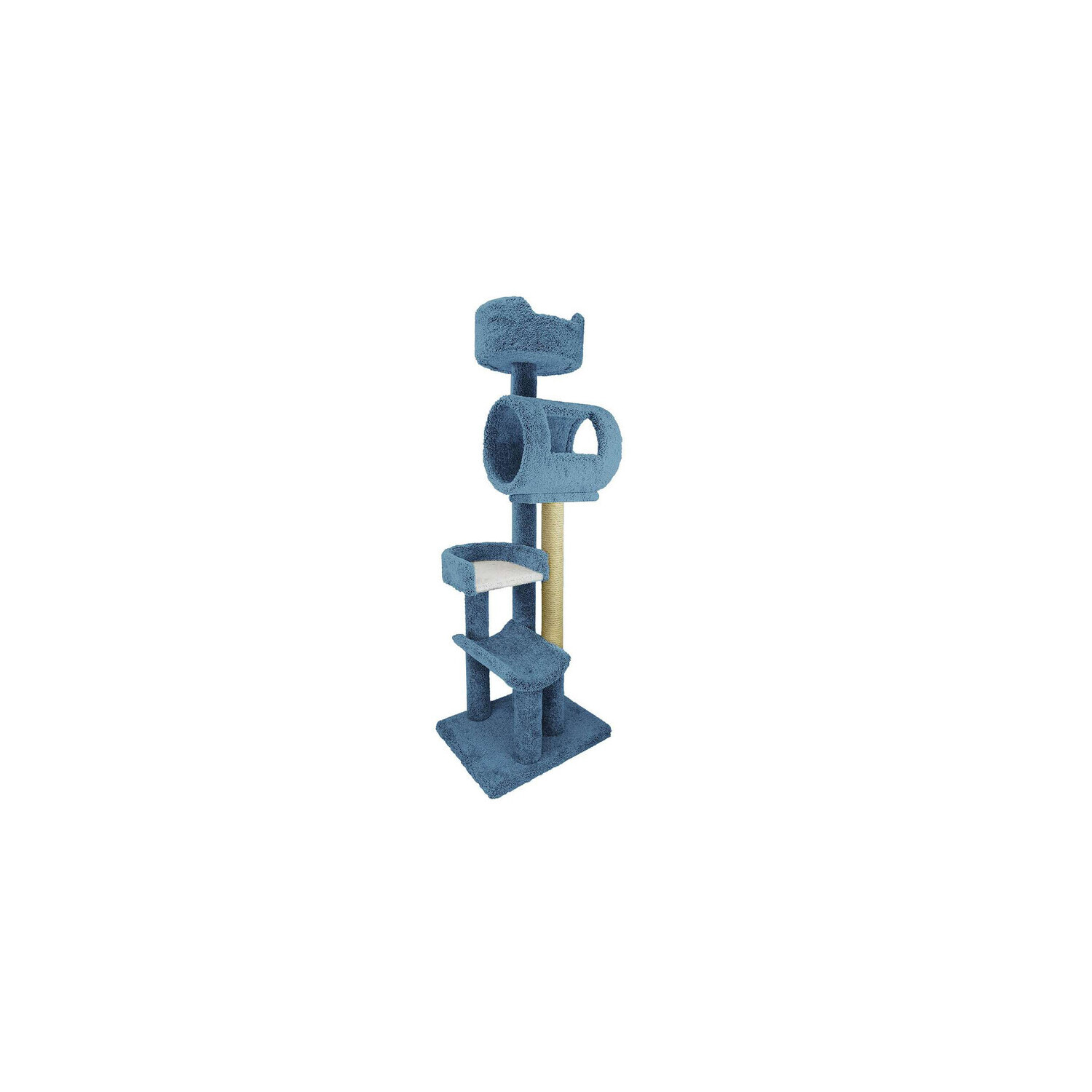 New Cat Condos 140003- Solid Wood Cat Climbing Tower Tree, Beige