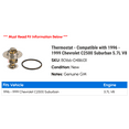 thumbnail image 2 of Thermostat - Compatible with 1996 - 1999 Chevy C2500 Suburban 5.7L V8 1997 1998, 2 of 2