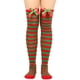 thumbnail image 1 of Bow Tied Christmas Socks Ball Socks Over the Knee Women Festive Christmas Striped Stockings, 1 of 4