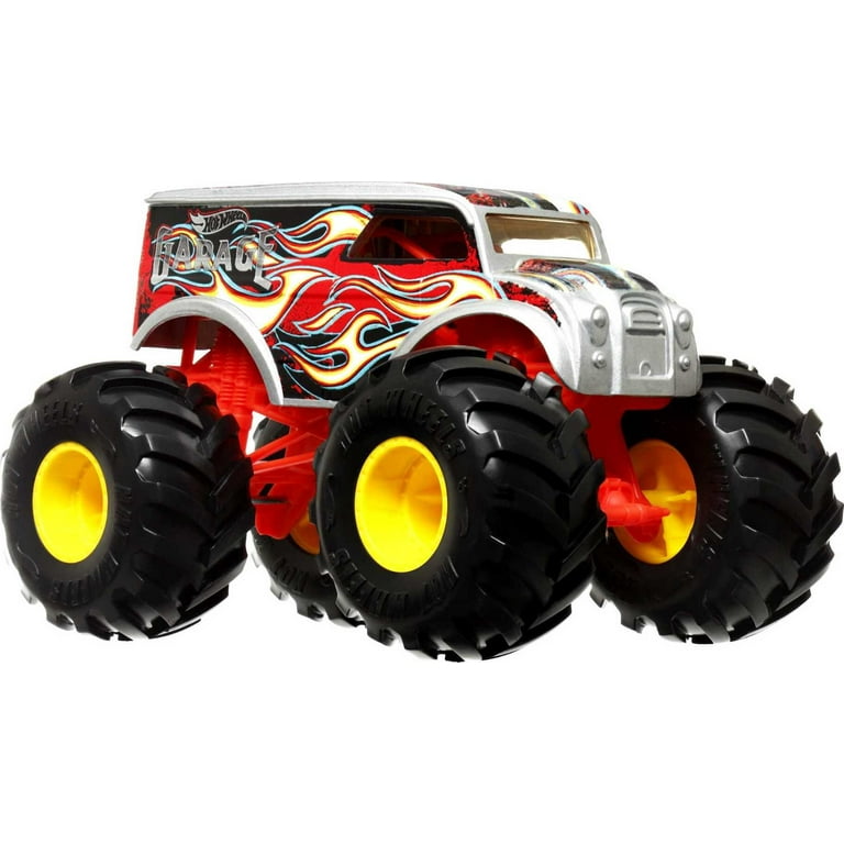Monster Jam, 2-in-1 Launch N’ Go Hauler Playset and Storage with Exclusive  Monster Truck