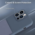 thumbnail image 3 of iPhone 13 Pro Case Card Holder Lavender Grey Liquid Silicone Soft Screen Protector Cover Shockproof Anti Scratch Microfiber Lining Full Body Protection Shell, 3 of 11
