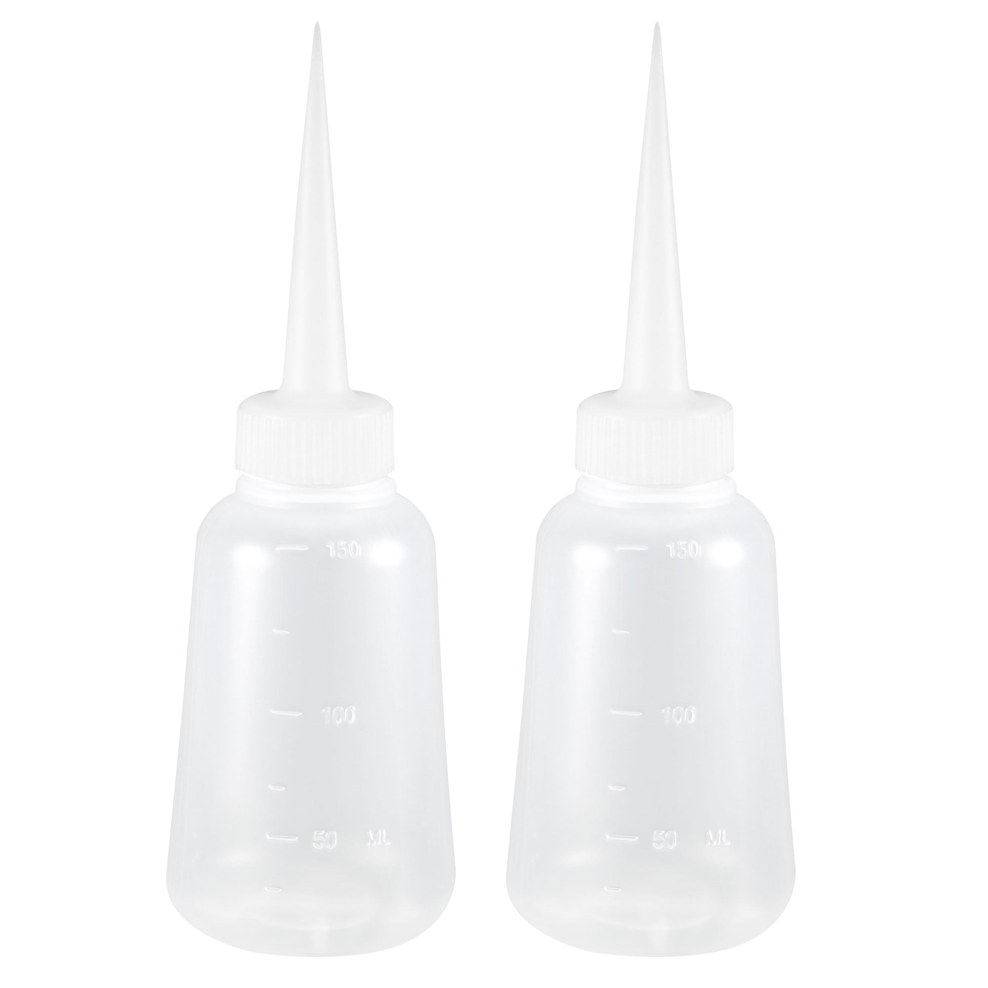 Uxcell 150ml Oil Dispensing Empty Squeeze Bottle Dispenser Clear White