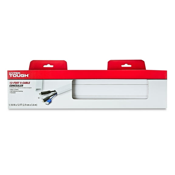 Hyper Tough 5-Cable Concealer PVC, 12 ft