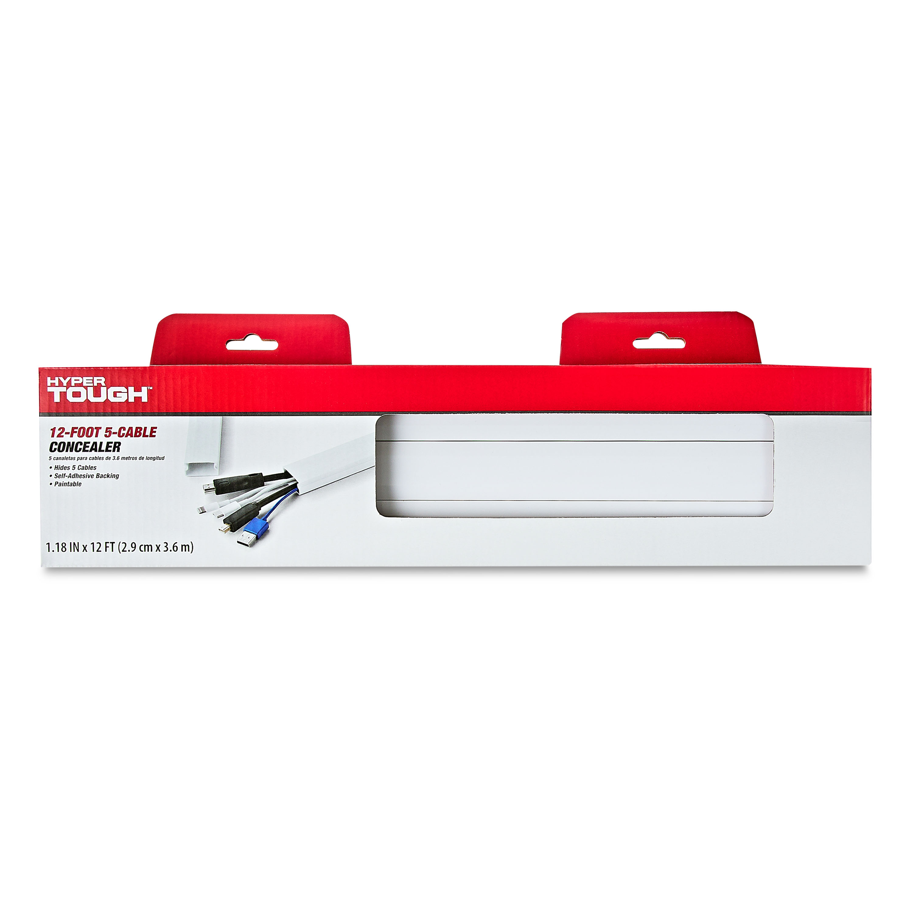 Hyper Tough 5-Cable Concealer PVC, 12 Feet photo 1