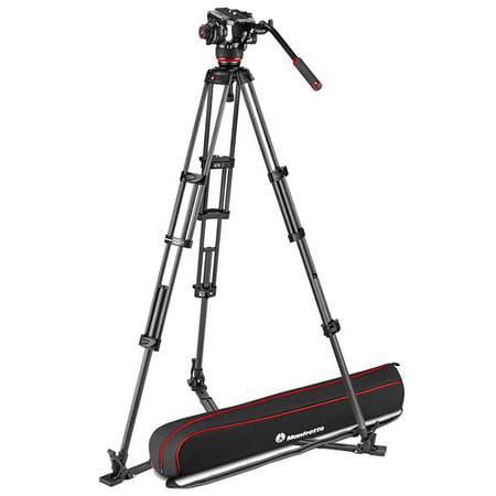 UPC: 0719821447726 | 504X Fluid Video Head with Carbon Fiber Twin Leg Video Tripod and Ground Spreader