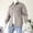 Khaki, variant on COSFO Cotton Jackets for Men Solid Button Down Collared Lightweight Coats with Pockets Long Sleeve Loose Casual Mens Outerwear Jackets