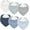 Blue, variant on Muslin Baby Drool Bibs 6Pack Soft Triangular Adjustable Baby Bandana Bibs for Unisex Baby Girls & Boys