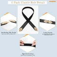 thumbnail image 6 of WHIPPY Women Elastic Skinny Belts with Gold Buckle Stretch Ladies Belts for Dresses, 6 of 7