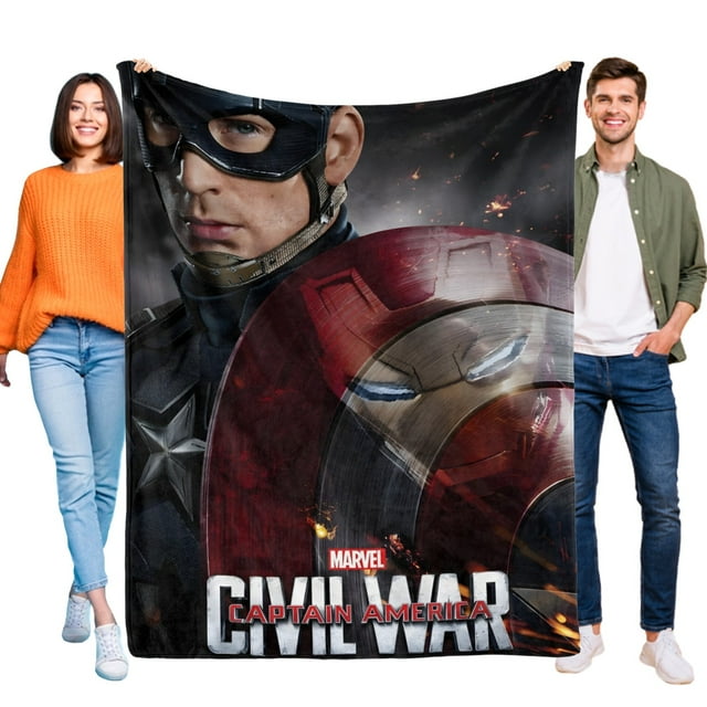 Capitán América anti-pilling, suave, ligera, esponjosa y acogedora de lujo para hogar y cocina – Perfecta para niños y adultos,80X100cm